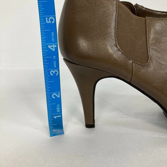 Me Too Boots Womens Sz 7.5 Brown Leather Stiletto‎ Heel Megan Ankle Zip Comfort - Picture 8 of 8